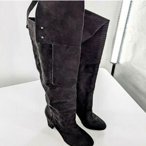 JUSTFAB RAMONA LONG SUEDE OVER THE KNEE WOMEN"S BOOTS